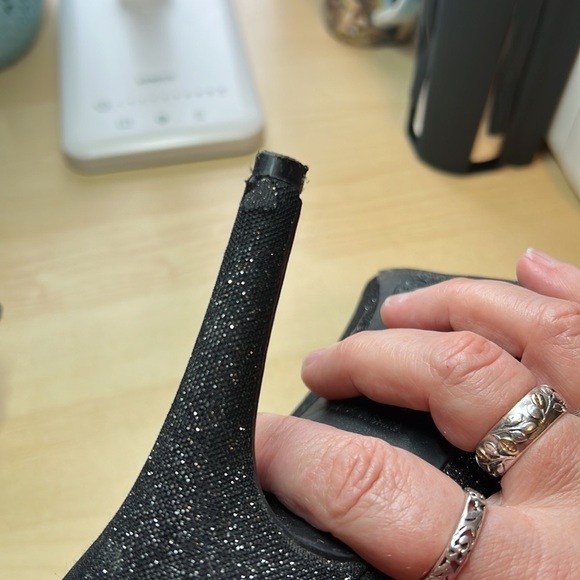 BRASH Spicy Etain Pointed Ankle Booties Silver/Black Size 8.5 - Picture 4 of 7